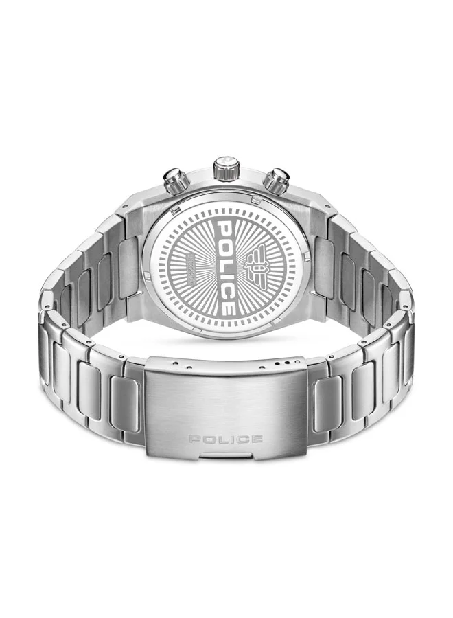 POLICE Eclipse Men's 45mm Multifunction Watch with Green Dial & Stainless Steel Bracelet