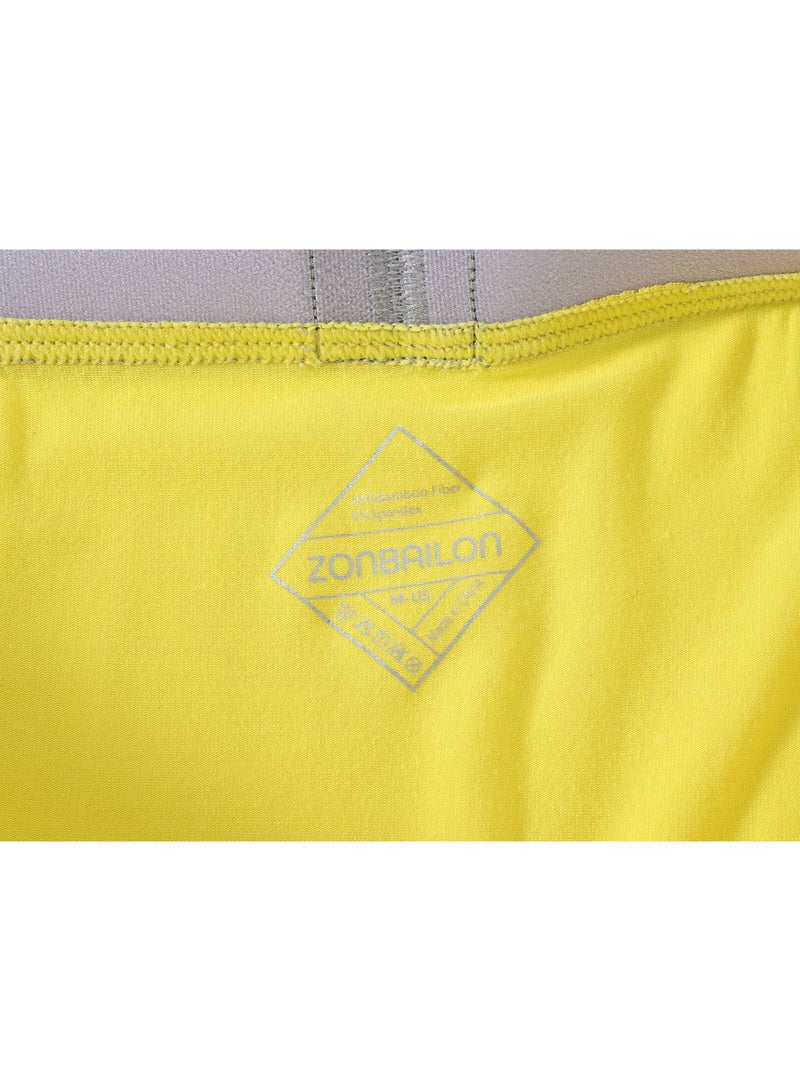Zonbailon Men's Bamboo Fiber Boxer Briefs, Button Decor Breathable Low Rise Underwear, Sizes M-3XL - Image 5