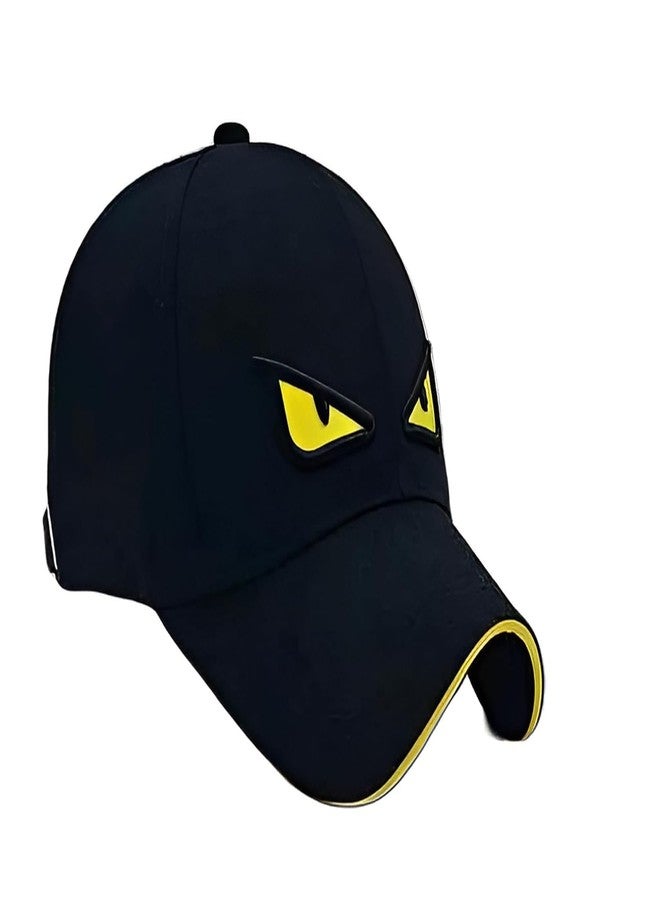Handcuffs Baseball Cap Stylish and Adjustable Cotton Sports Black Eye Cap for Men & Women (Black) - Image 3