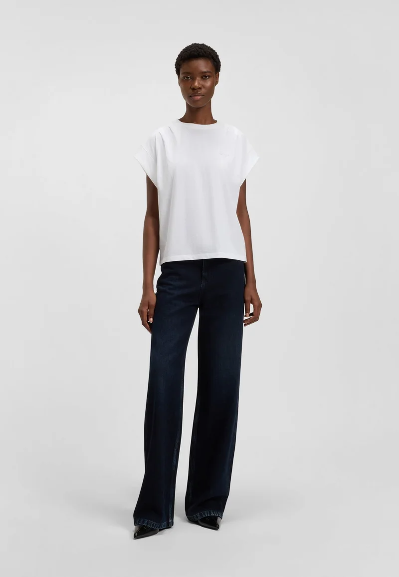 BOSS White Relaxed-fit T-shirt in cotton jersey with handwritten logo for Women | Best Price UAE