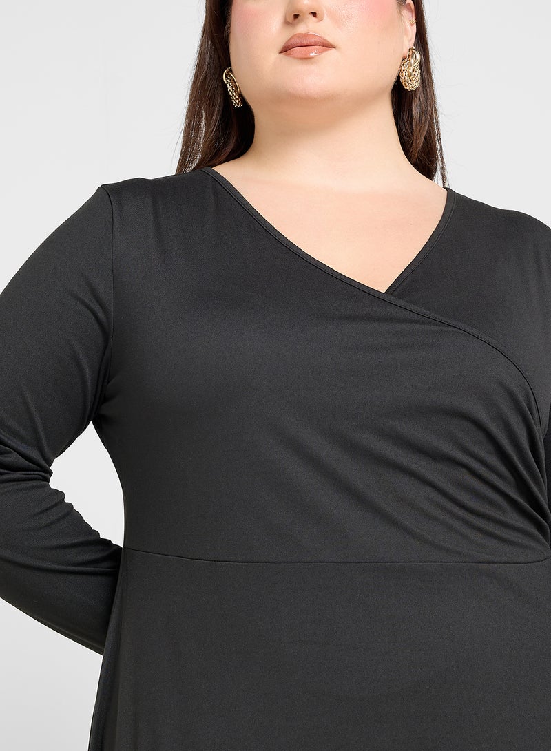 Ginger Plus Classic Wrap Midi Dress - Image 3