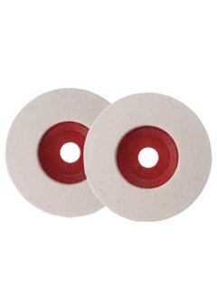 EXCEL IMPEX Excel Impex Wool Polishing Wheel Buffing Pad for polishing stainless steel metal marble glass ceramic 4 Inch Set of 2  - Image 1