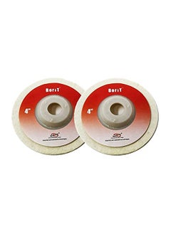 EXCEL IMPEX Excel Impex Wool Polishing Wheel Buffing Pad for polishing stainless steel metal marble glass ceramic 4 Inch Set of 2  - Image 2