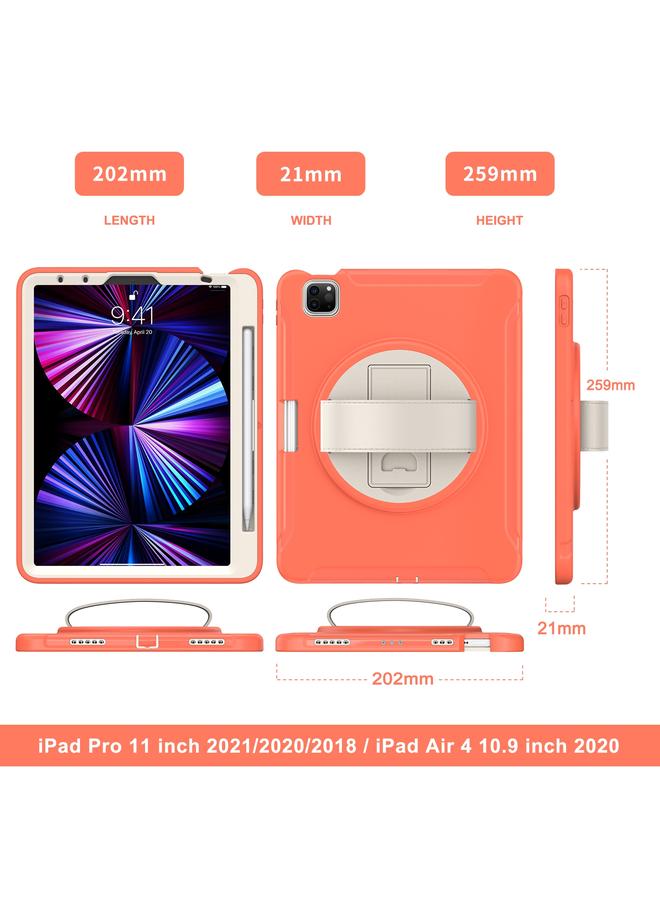 Zaboon 360 Rotation PC + TPU ablet Case with Holder & Strap For iPad Air 2020 / 2022 10.9 / Pro 11 2022 / 2021 / 2020 / 2018 - Image 4