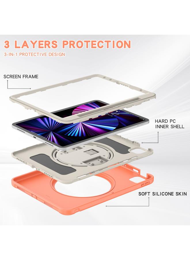 Zaboon 360 Rotation PC + TPU ablet Case with Holder & Strap For iPad Air 2020 / 2022 10.9 / Pro 11 2022 / 2021 / 2020 / 2018 - Image 5