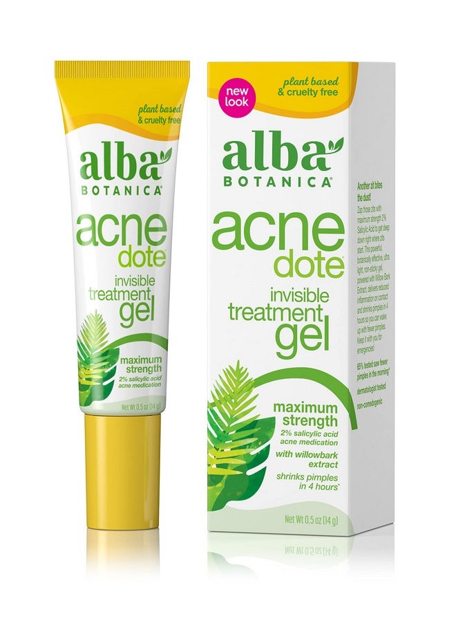 Alba Botanica Acnedote Maximum Strength Invisible Treatment Gel, 0.5 Oz 