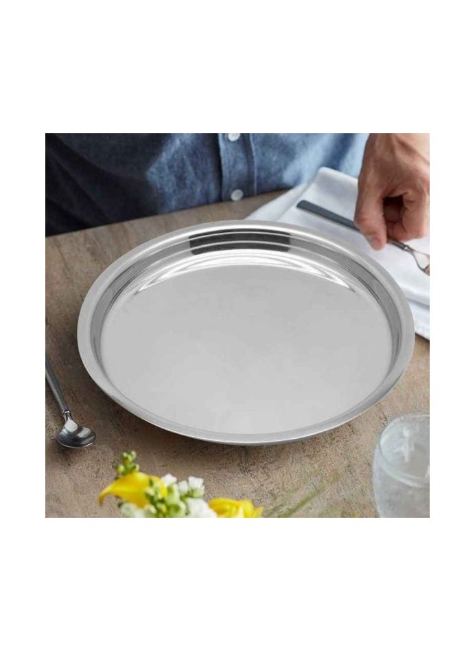 RAJ Raj Steel Round Dinner Plate 28cm  - Image 2