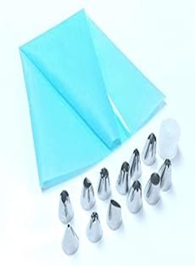 OR Cake Decorating Funnel, 14 Pieces, Blue Color 