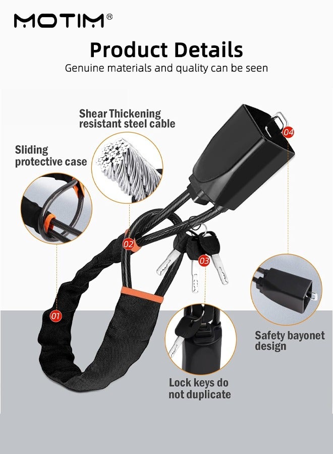Motim Car Steering Wheel Seat Lock, Car Anti-Theft Lock Device, Automobile Steering Wheel Steering Lock, Car Security Steering Lock with 3 Keys for Car Truck SUV Van - Image 2