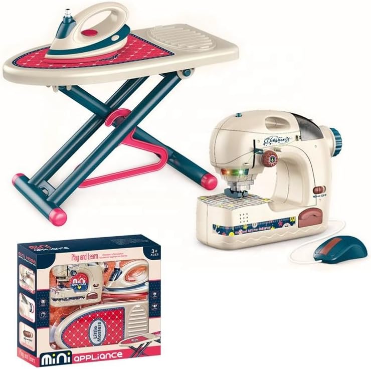 Generic Battery Operated Mini Sewing Machine Set with Iron and ironing board Multicolor - 16 PCS - Image 3