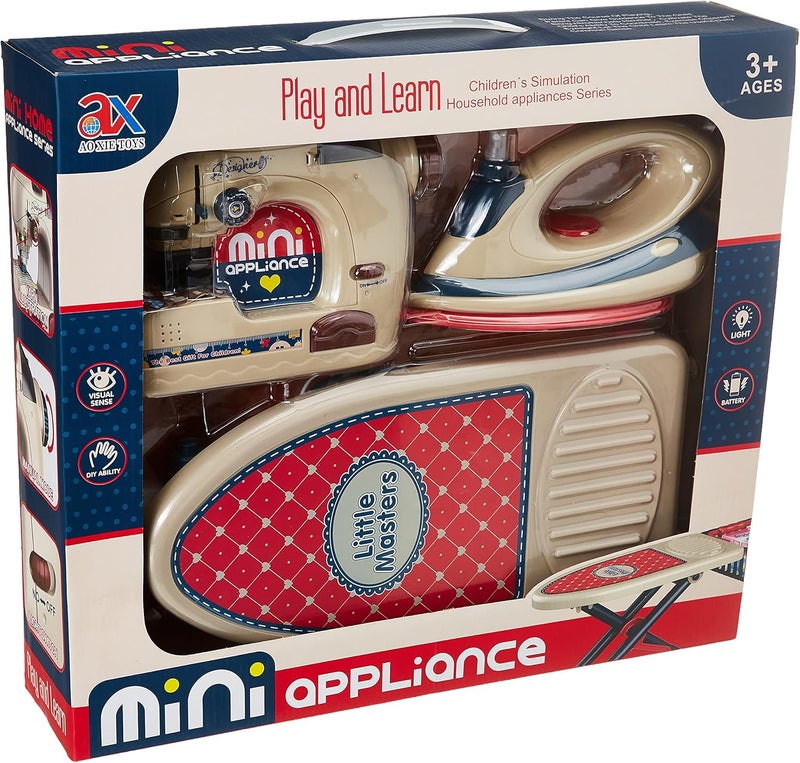 Generic Battery Operated Mini Sewing Machine Set with Iron and ironing board Multicolor - 16 PCS - Image 1