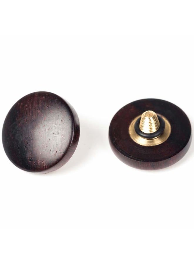 VKO Wood Soft Shutter Release Button,Delicate Camera Shutter Button 12mm Convex Surface Purple Black 1 PCS (Wood Grain Random) - Image 1