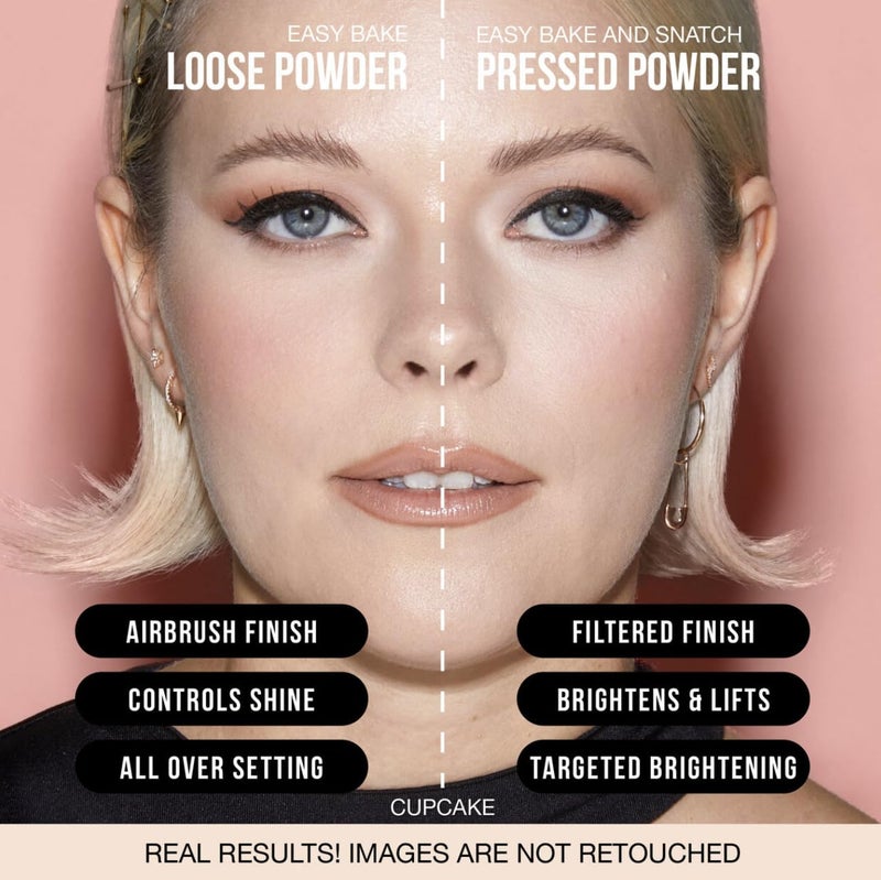 HUDA BEAUTY Easy Bake and Snatch Pressed Talc-Free Brightening and Setting Powder Cupcake - Image 3