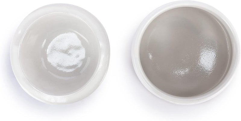 DEMDACO Chill Out Classic White 5 x 5 Stoneware Chip Dip Chiller Serving Bowl - Image 3