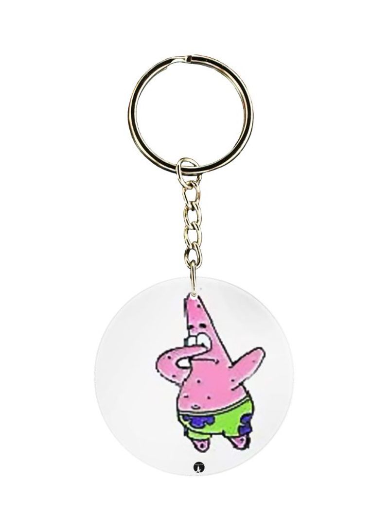 Cartoon Printed Double-Sided Keychain