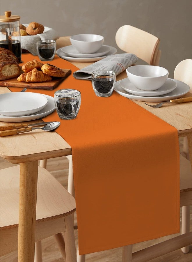 Daleng Table Runner 18 x 72 Inch Orange Solid Color Table Runners Non-Slip Dresser Scarves Kitchen Dining Table Decoration for Holiday Party and Gatherings - Image 5