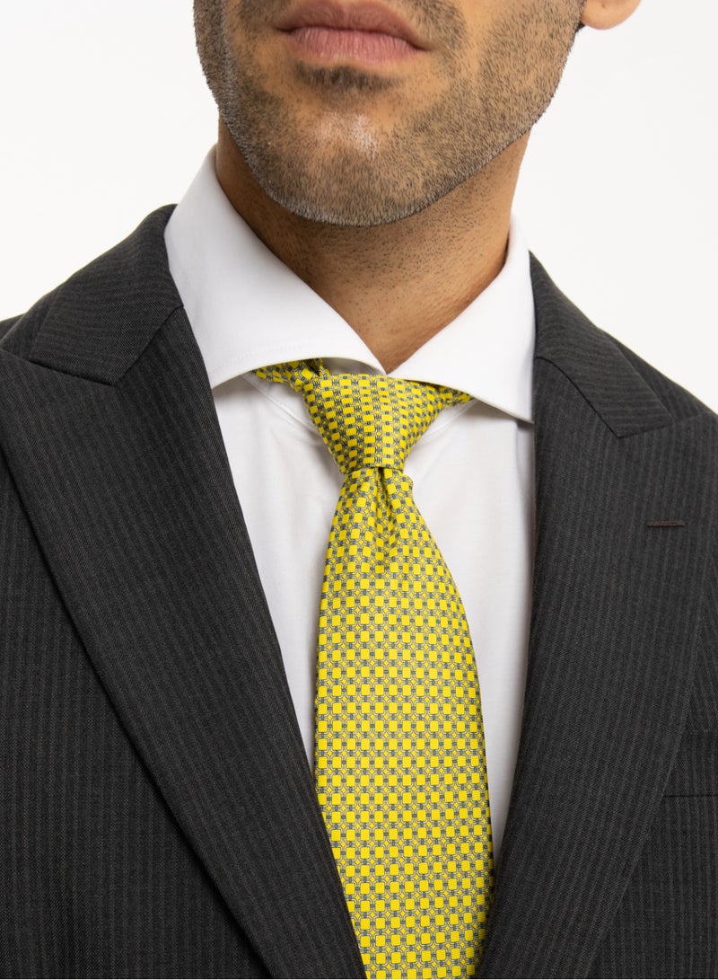 Elliot Martin Elliot Martin tie 100% Silk Twill neck ties Premium Men's Tie(Yellow)  - Image 2