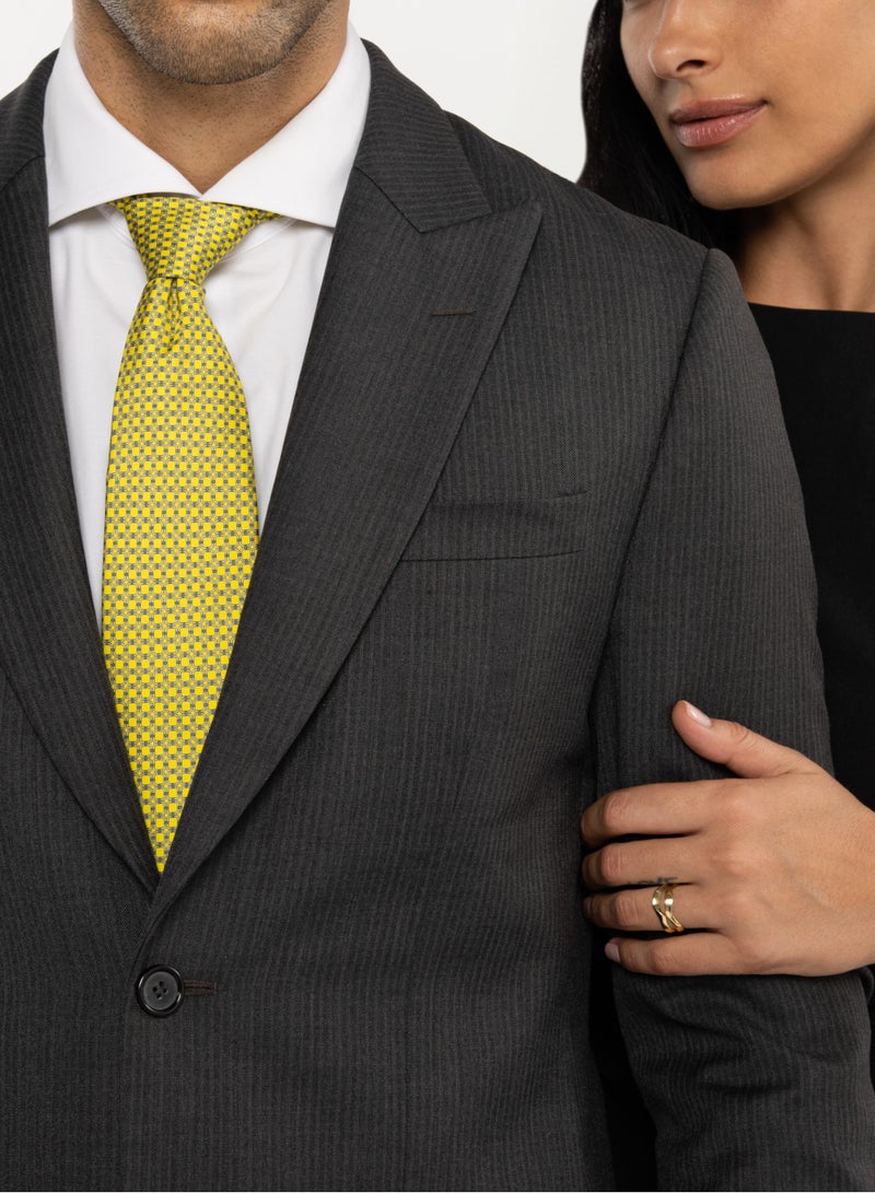 Elliot Martin Elliot Martin tie 100% Silk Twill neck ties Premium Men's Tie(Yellow)  - Image 3