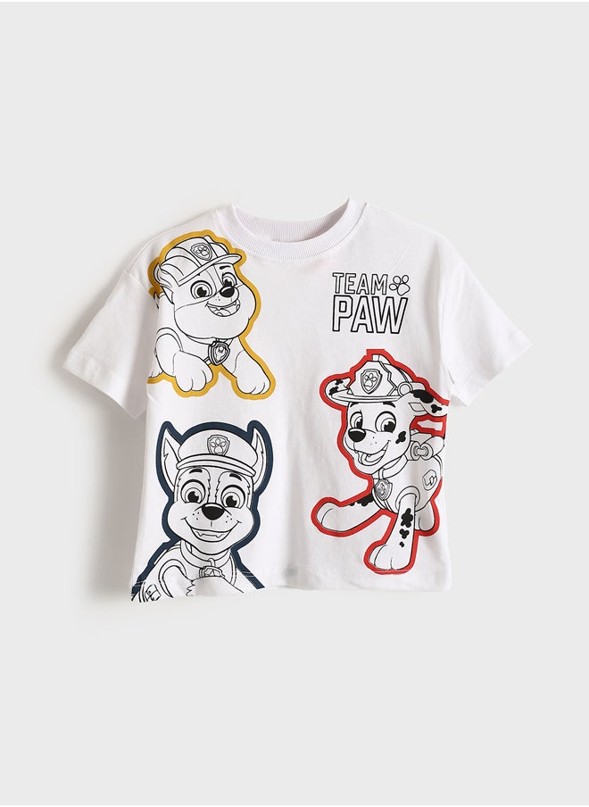 LC WAIKIKI Paw Patrol Printed Boy T-Shirt and Shorts 2 Pack Set Summer  - Image 2