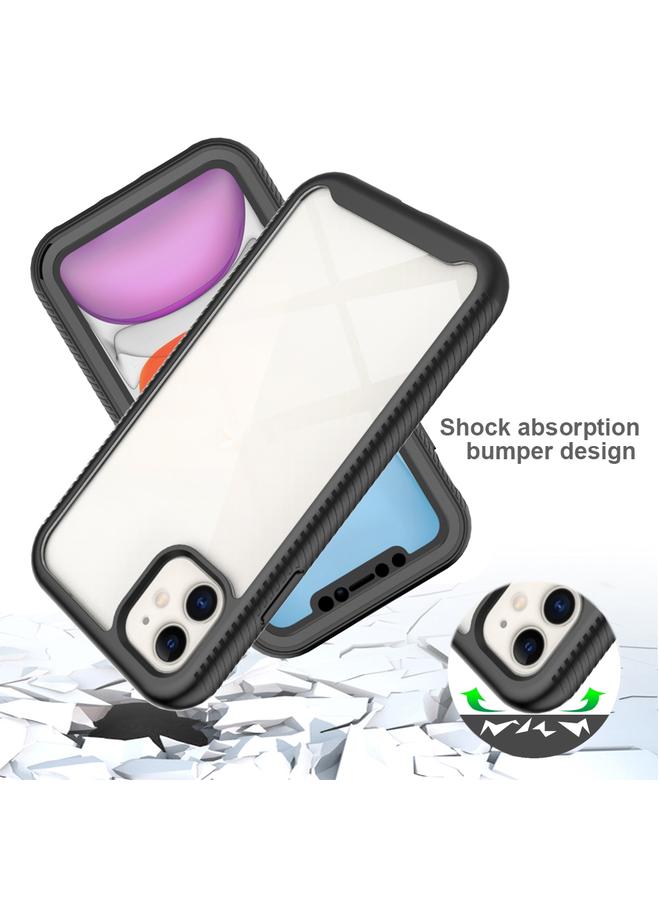 زبون جراب لهاتف iPhone 11 Starry Sky بلون سادة مقاوم للصدمات من البولي كربونات + جراب TPU مع فيلم PET - Image 5