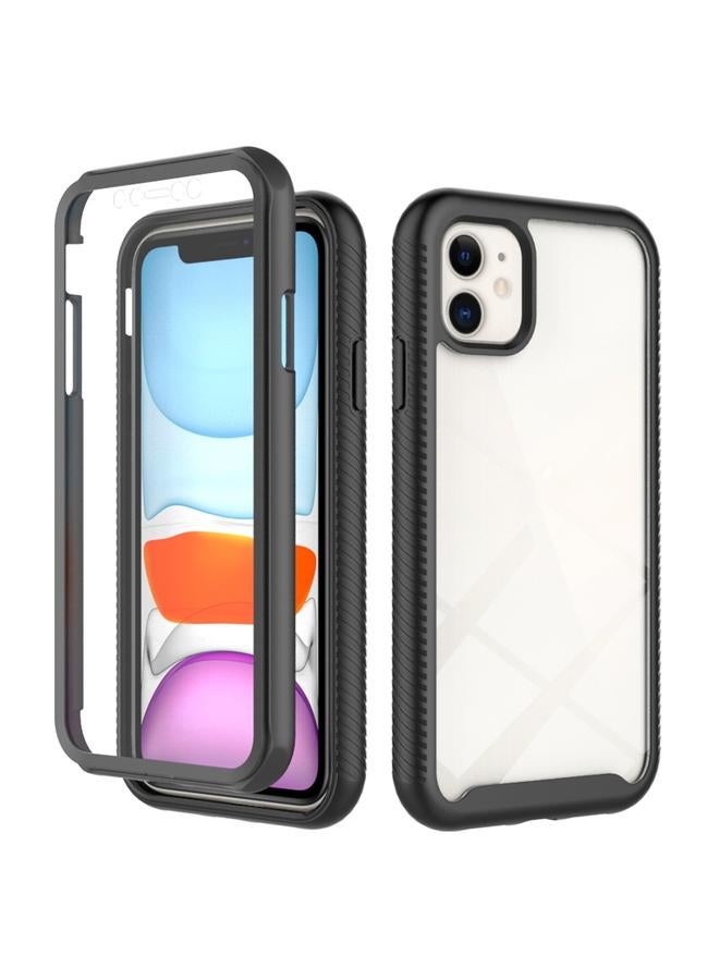 زبون جراب لهاتف iPhone 11 Starry Sky بلون سادة مقاوم للصدمات من البولي كربونات + جراب TPU مع فيلم PET - Image 1