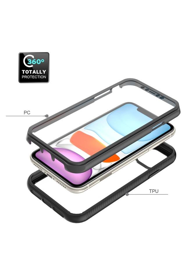 زبون جراب لهاتف iPhone 11 Starry Sky بلون سادة مقاوم للصدمات من البولي كربونات + جراب TPU مع فيلم PET - Image 4