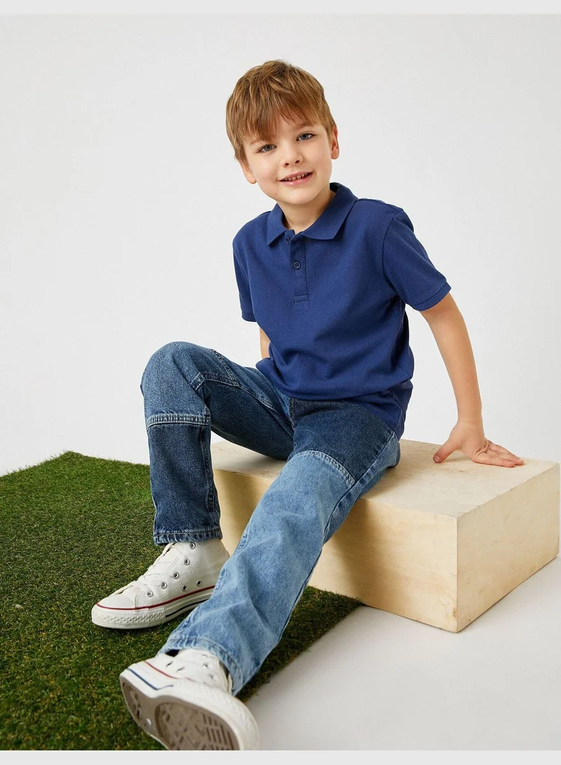 KOTON Polo T-Shirt Short Sleeve Cotton