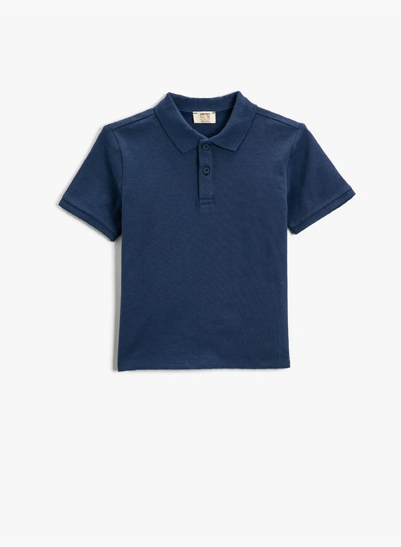 KOTON Polo T-Shirt Short Sleeve Cotton