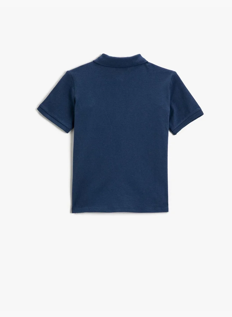 KOTON Polo T-Shirt Short Sleeve Cotton