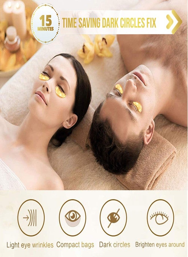 Felico Lip Mask & Eye Mask - 30PCS Under Eye Patches Skincare, Crystal Collagen Hydrating Moisturizing Smoothing Gel Pads for Puffy Eyes Bags,Reducing Fine Lines Dark Circles, Anti-Aging Wrinkles Gold - Image 3