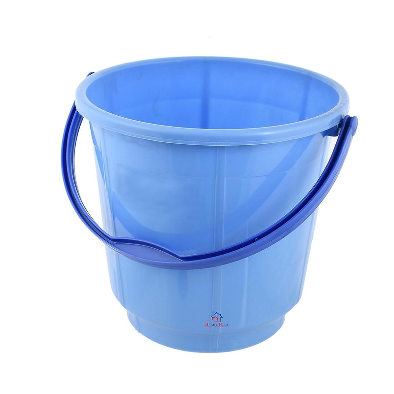 Kuber Industries Heart Home Multipurpose Plastic Bucket with Lid 18 LTR BlueHHEART15232 - Image 2