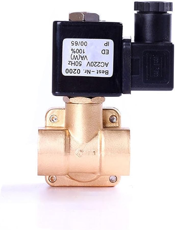 1 بوصة 4 صمام مغناطيسي عالي الضغط من النحاس الأصفر مغلق عادةً BSP 24VDC ختم NBR - Image 2