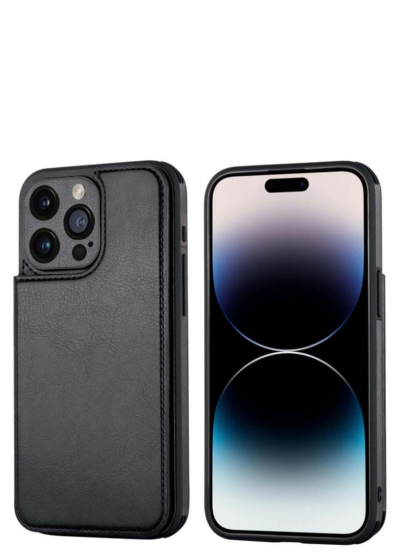 SYOSI Leather Wallet Case for iPhone 15 Pro Max, Flip Cell Phone Cases with Wallet Card Holder Leather Stand Card Slot, Suitable for iPhone 15 Pro Max (6.7" Black) - Image 5