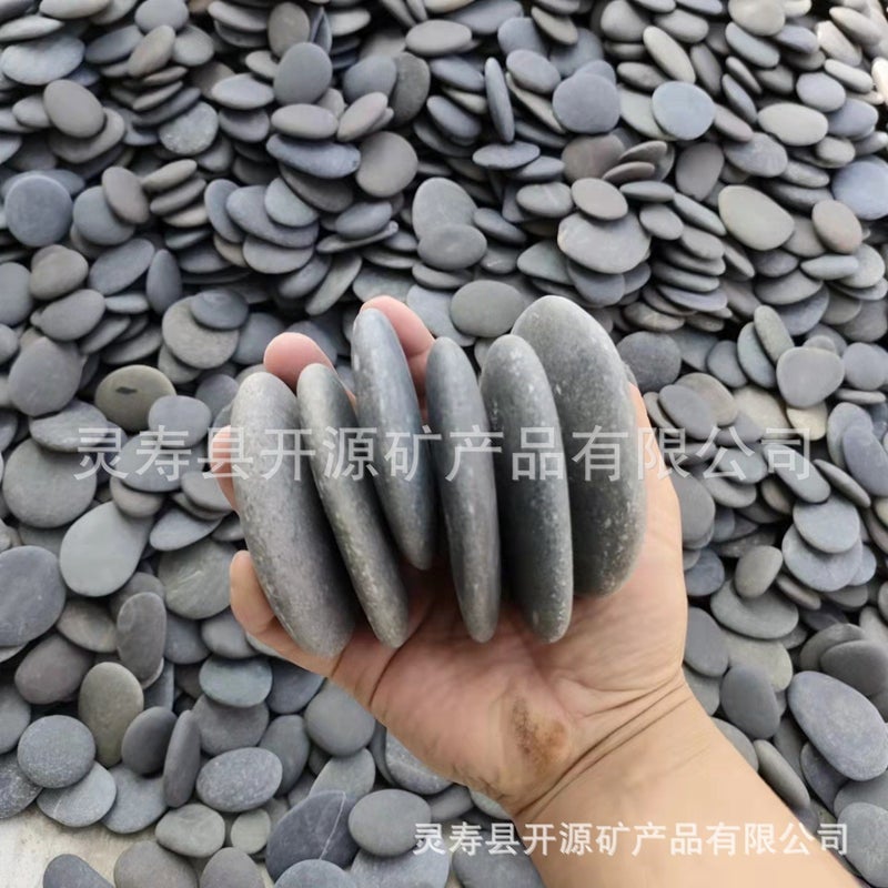 أحجار بيضاوية مسطحة إبداعية للرسم للأطفال، DIY، سوداء - Image 4