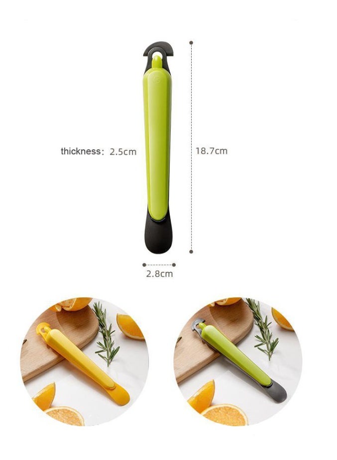 general 2 Pieces Stainless Orange Peeler Multifunctional Tool for Fruits Compact and Portable Citrus Peeler for Home Use, Green and Yellow - Image 2