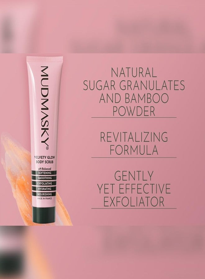 Mudmasky Velvety Glow Body Scrub 6.0 OZ. XXL-size - AS SEEN IN YOUR IPSY GLAM BAG - Exfoliating Bamboo Scrub. Made in France. No harsh chemicals. For Soft, Radiant Skin. - Image 3