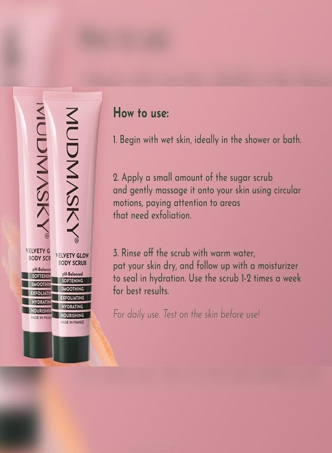 Mudmasky Velvety Glow Body Scrub 6.0 OZ. XXL-size - AS SEEN IN YOUR IPSY GLAM BAG - Exfoliating Bamboo Scrub. Made in France. No harsh chemicals. For Soft, Radiant Skin. - Image 5
