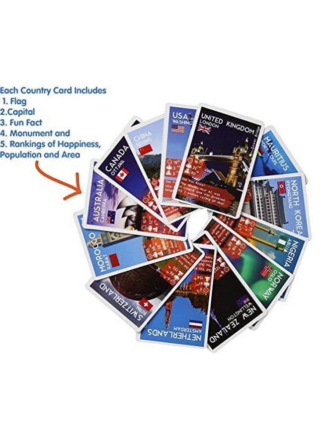 كوكوموكو كيدز هدايا عيد ميلاد للأطفال من CocoMoco عبوة كبيرة من 10 قطع من بطاقات لعبة ترامب الريفية، هدايا أقل من 300 دولار للأولاد والبنات من سن 6 إلى 8 سنوات و8 إلى 12 سنة، ألعاب تعليمية لتعلم الأعلام وخريطة الجغرافيا - Image 5