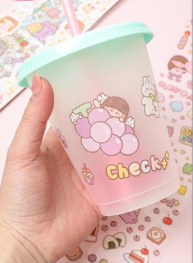 NVF مجموعة ملصقات كرتونية لطيفة للتدوين وسجلات القصاصات - ملصقات زخرفية لطيفة للبنات والحيوانات وألوان الباستيل للمخططات والمذكرات والأعمال اليدوية والمشاريع المدرسية - Image 5