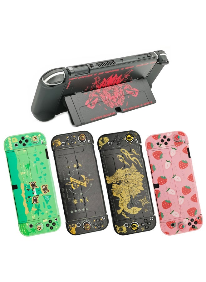 general Nintendo Switch OLED Protective Shell Theme Spray Color Shell Switcholed Full Covering Protective Shell Accessories-Product Color:OLED Moving Shell - Image 2