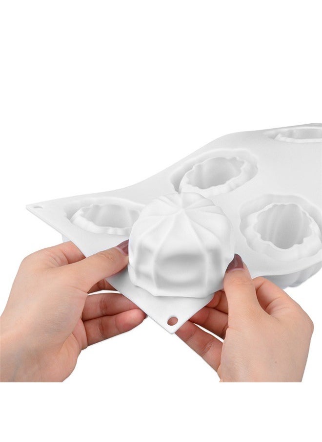 yongsheng Pumpkin Silicone Mold, 6 Cavity Chocolate Silicone Molds, Durable Pumpkin Mold Silicone for Baking Cupcake,Jelly,Chocolate,Plaster, Home Decor, Mother's Day Gift，6 Hole Silicone Cake Mold White  - Image 4