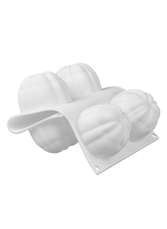 yongsheng Pumpkin Silicone Mold, 6 Cavity Chocolate Silicone Molds, Durable Pumpkin Mold Silicone for Baking Cupcake,Jelly,Chocolate,Plaster, Home Decor, Mother's Day Gift，6 Hole Silicone Cake Mold White  - Image 5