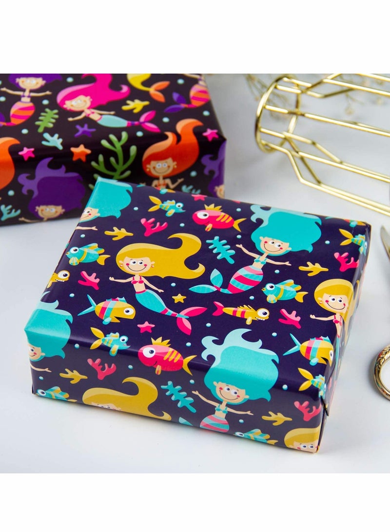KASTWAVE Wrapping Paper Sheets Bulk Set -Kids Birthday Gift Modern Gift Wrapping Paper Sheet, Perfect forBirthday Holiday Wedding Baby Shower - 4 Folded Sheets - 52CM X76CM - Image 4