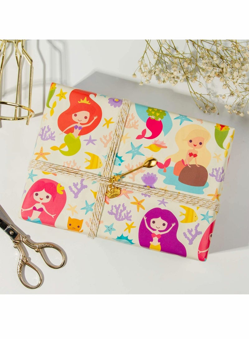 KASTWAVE Wrapping Paper Sheets Bulk Set -Kids Birthday Gift Modern Gift Wrapping Paper Sheet, Perfect forBirthday Holiday Wedding Baby Shower - 4 Folded Sheets - 52CM X76CM - Image 5