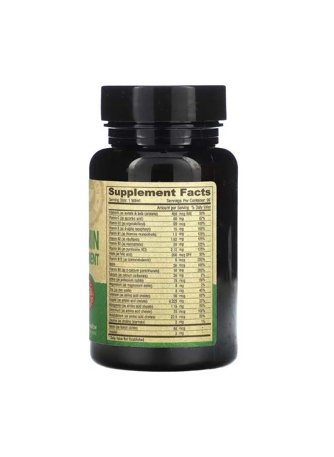 Deva Vegan Tiny Tablets Multivitamin and Mineral Supplement Iron Free 90 Tablets  - Image 2