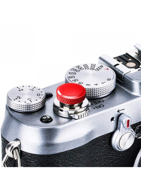 JJC Soft Camera Shutter Release Button Cap for Fujifilm X100VI X-T5 X-T30 II X-T20 X-T10 X-E4 X-T4 X-T3 X-T2 X-Pro3 X-Pro2 X-Pro1 X100V X100F X100S X-E3 for Sony RX10 IV III II RX1RII RX1R RX1 Red