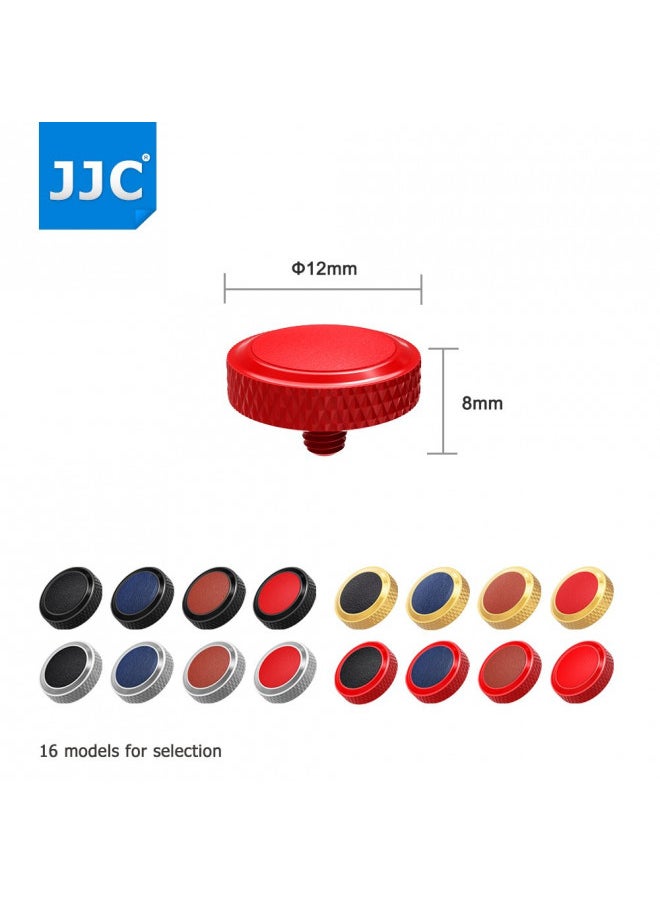 JJC Soft Camera Shutter Release Button Cap for Fujifilm X100VI X-T5 X-T30 II X-T20 X-T10 X-E4 X-T4 X-T3 X-T2 X-Pro3 X-Pro2 X-Pro1 X100V X100F X100S X-E3 for Sony RX10 IV III II RX1RII RX1R RX1 Red