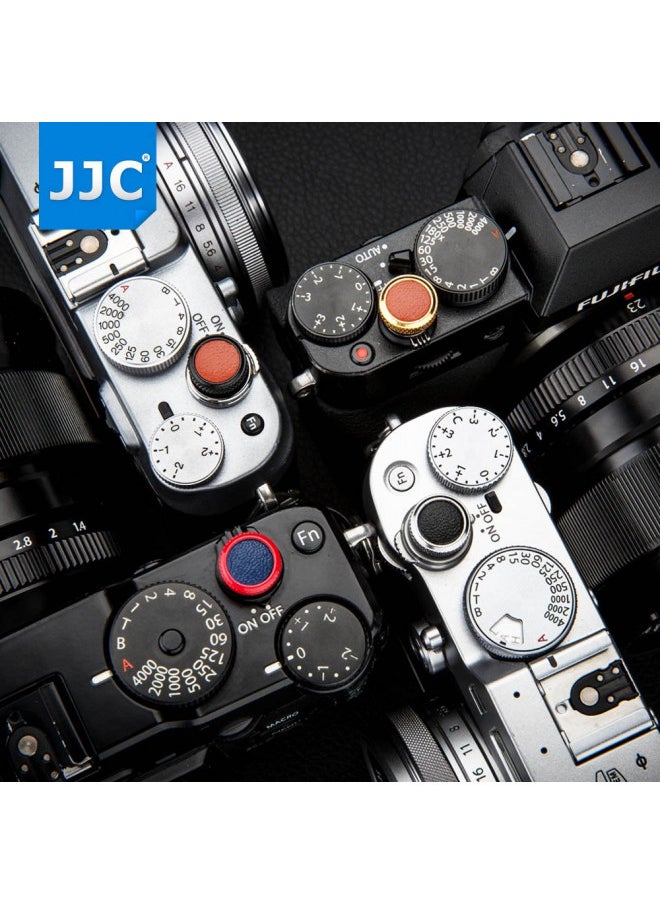 JJC Soft Camera Shutter Release Button Cap for Fujifilm X100VI X-T5 X-T30 II X-T20 X-T10 X-E4 X-T4 X-T3 X-T2 X-Pro3 X-Pro2 X-Pro1 X100V X100F X100S X-E3 for Sony RX10 IV III II RX1RII RX1R RX1 Red