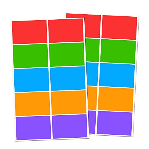 TownStix 250 Pack, Colored Labels Stickers, for Moving Boxes - 5 Colors, 3" x 2" - Image 1