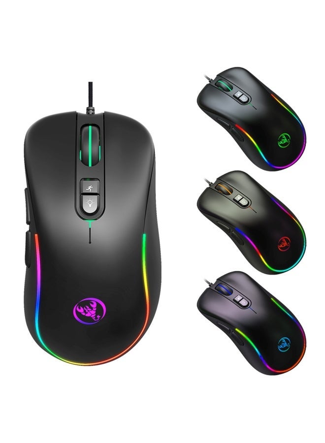 NIBEMINENT Wired Keyboard Mouse Combo Black  - Image 5
